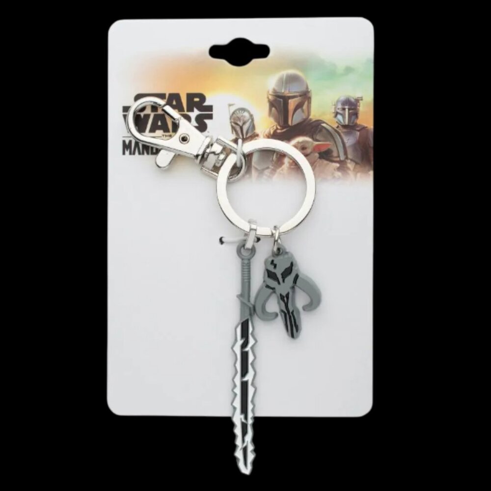 Star Wars Dark Saber Mando Charm Keychain